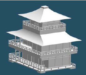 金閣寺のモデリングと制作(H18)の画像1