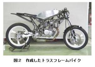 鋼管トラス構造を採用した原動機付自転車の製作(H20)の画像2