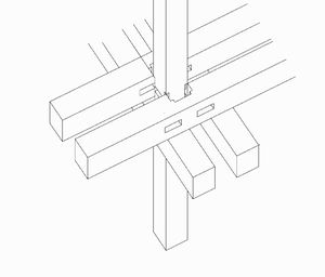 新構法による観測小屋の軸組製作(H18)の画像1